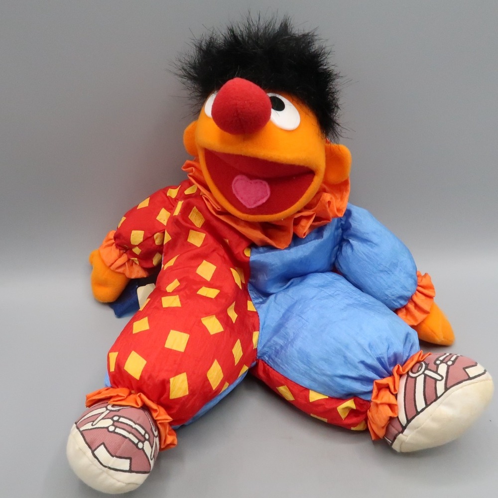 Ernie Clown Applause Sesame Street Plush Doll Toy 13"‎ Parachute Nylon Vintage